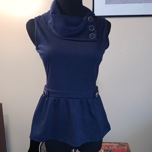 Monteau Sz M navy blouse Excellent Condition